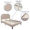 Flash Furniture Queen Size Beige Fabric Platform Bed with Mattress SL-BM10-3-GG - alternate 5